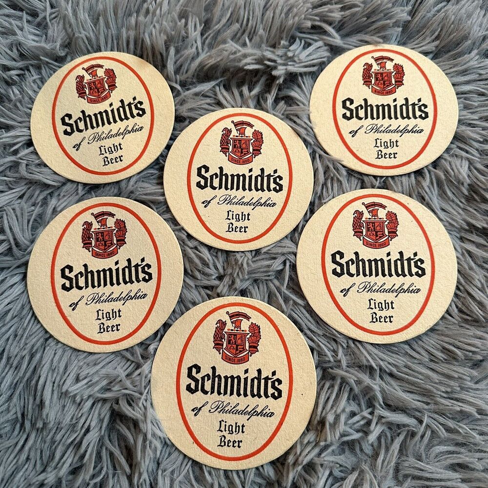 Schmidt's of Philadelphia  Vintage Coasters, Set of 6. One Beautiful Beer